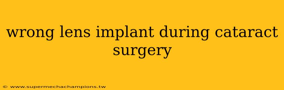 wrong lens implant during cataract surgery